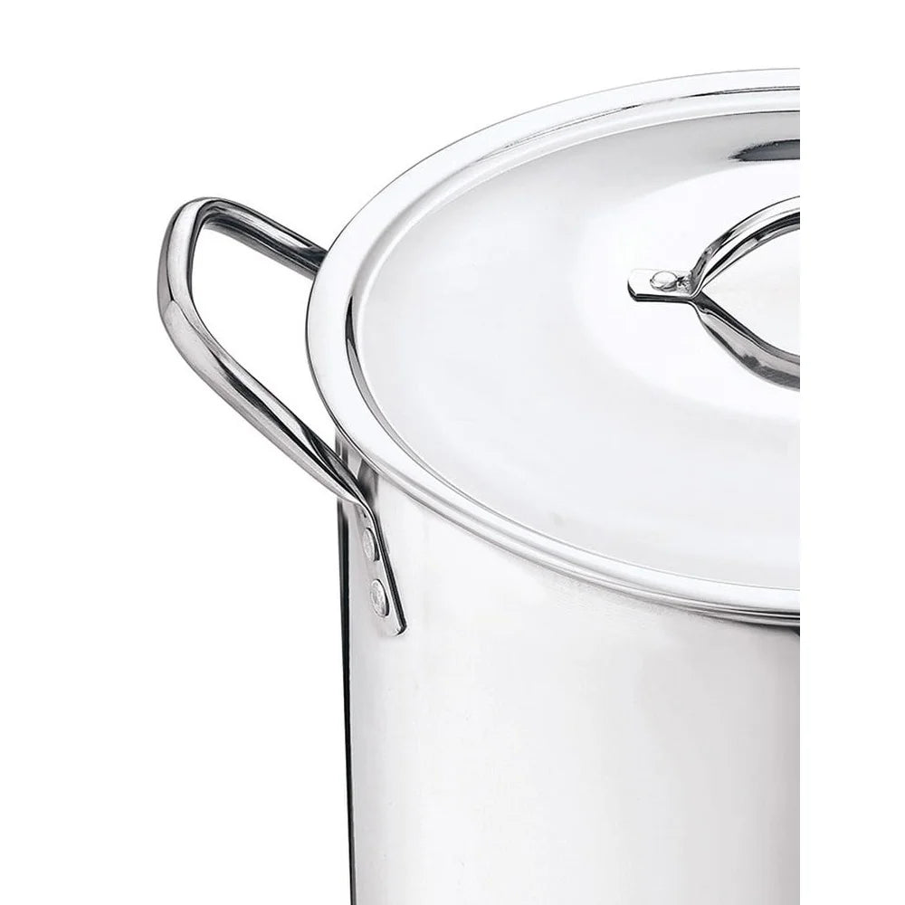 Stainless Steel Stock Pot with Metal Lid